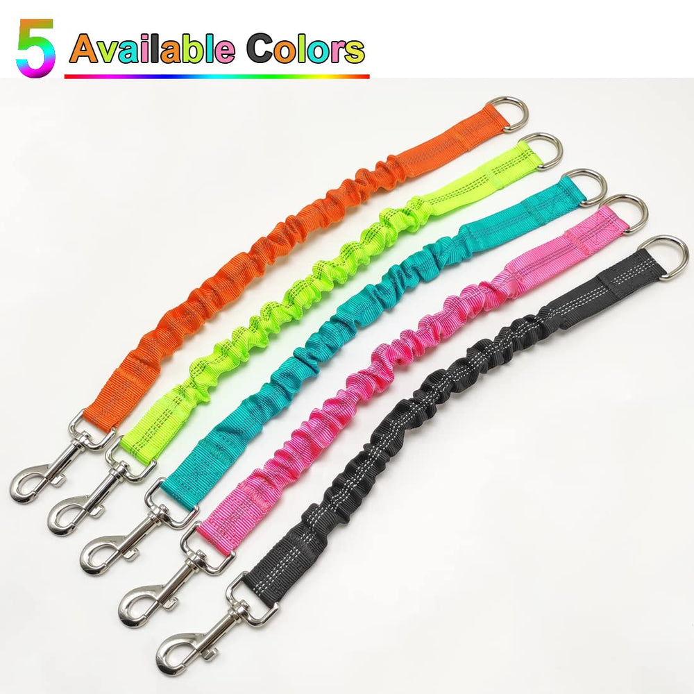 BTINESFUL Bungee Leash Extension orange for high-visibility outdoor walks.