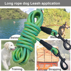 BTINESFUL dog tie-out rope 30ft in bright color suits larger play areas and training.