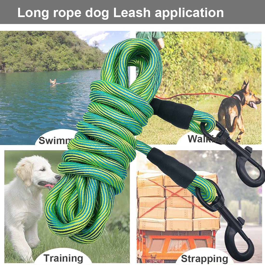 BTINESFUL 50 ft rope supports roaming in large yards and camping
