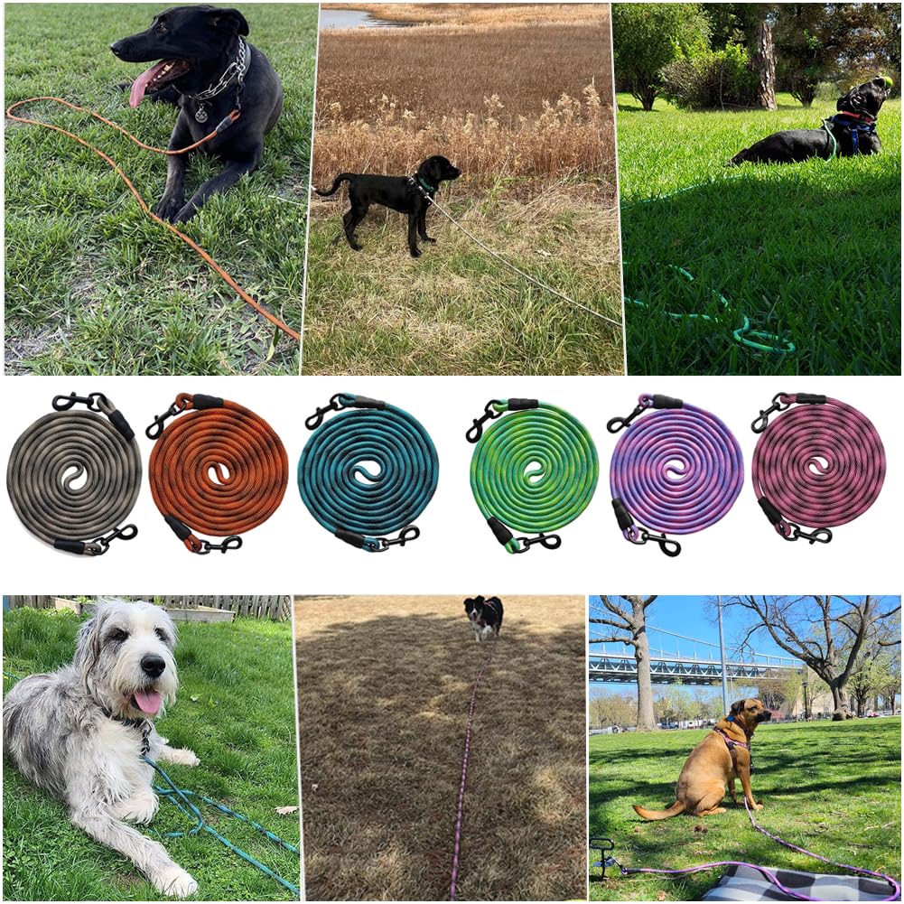 BTINESFUL dog tie-out rope doubles-ended design enables quick securing.