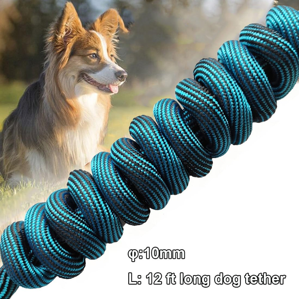 BTINESFUL nylon rope lead highlights tangle-free design for simple outdoor use.
