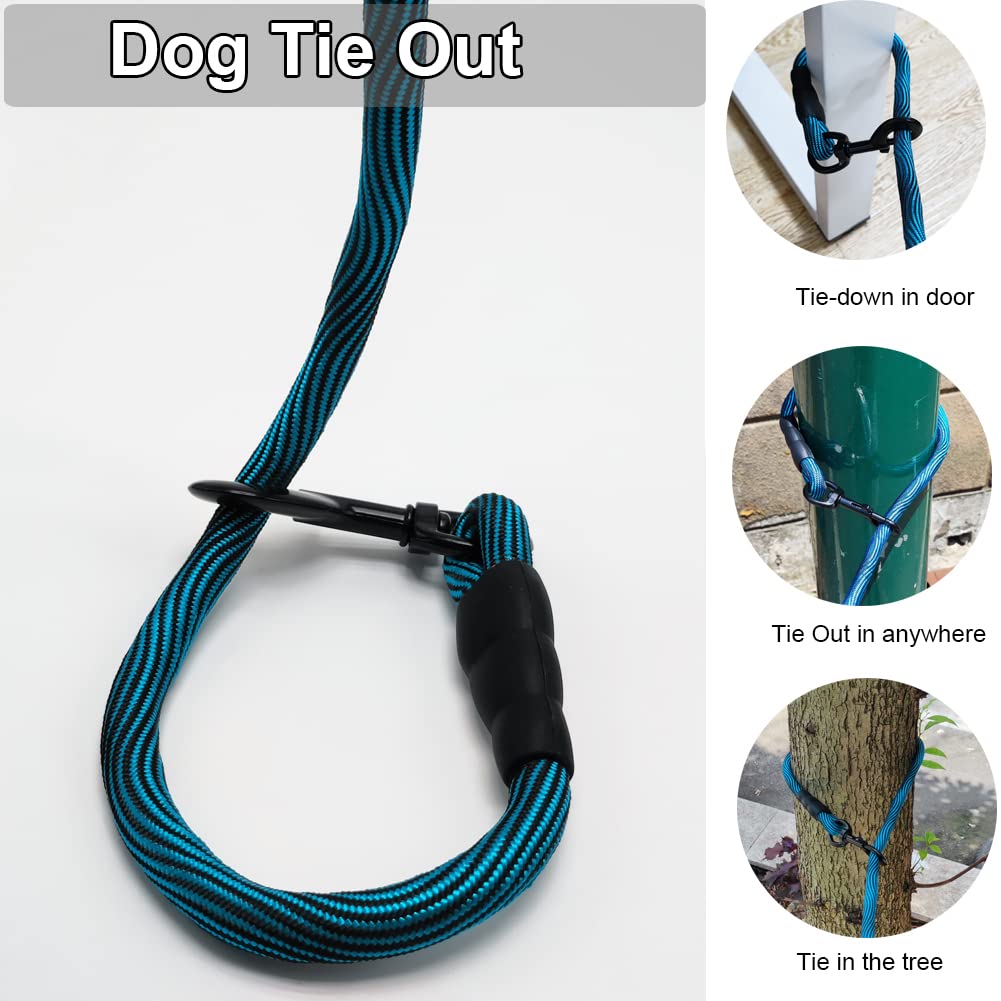 BTINESFUL post-tree-tether secures dogs when yard play or camping outdoors.