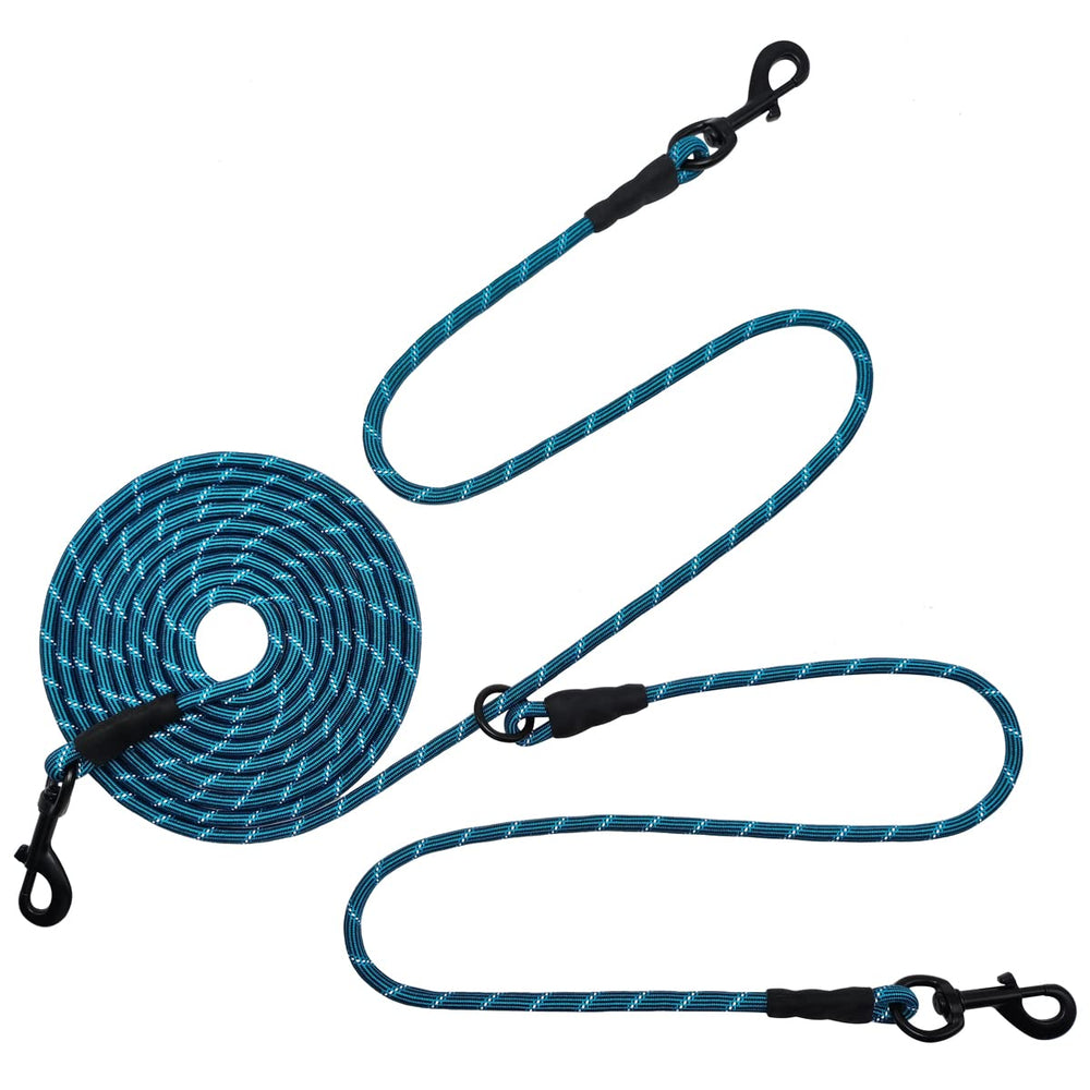 BTINESFUL reflective tie-out blue 30ft for dusk visibility during play