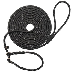 BTINESFUL slip lead 10ft close-up shows soft nylon for comfortable walks.