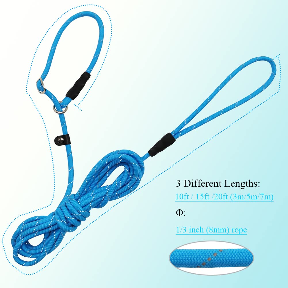 BTINESFUL slip lead sliding buckle demonstrates easy neck fit adjustment during outings.