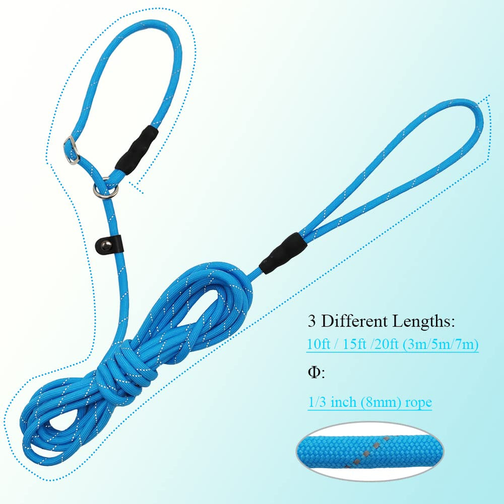 BTINESFUL slip lead sliding buckle demonstrates easy neck fit adjustment during outings.