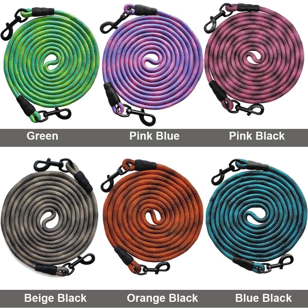 BTINESFUL tie-out rope bright colors help locate your dog quickly in grass