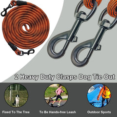 BTINESFUL tie-out rope in six colors enables quick visual detection during play