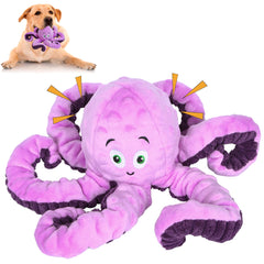 Bttfere octopus dog toy closeup squeak enhancing playtime.