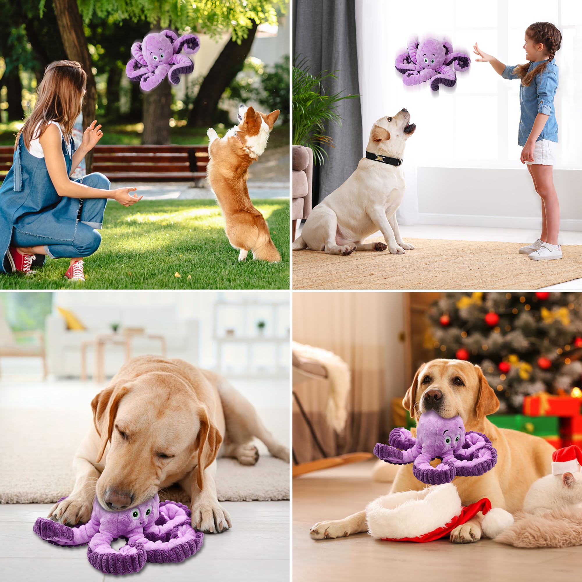 Bttfere octopus dog toy gift idea for a dog birthday.