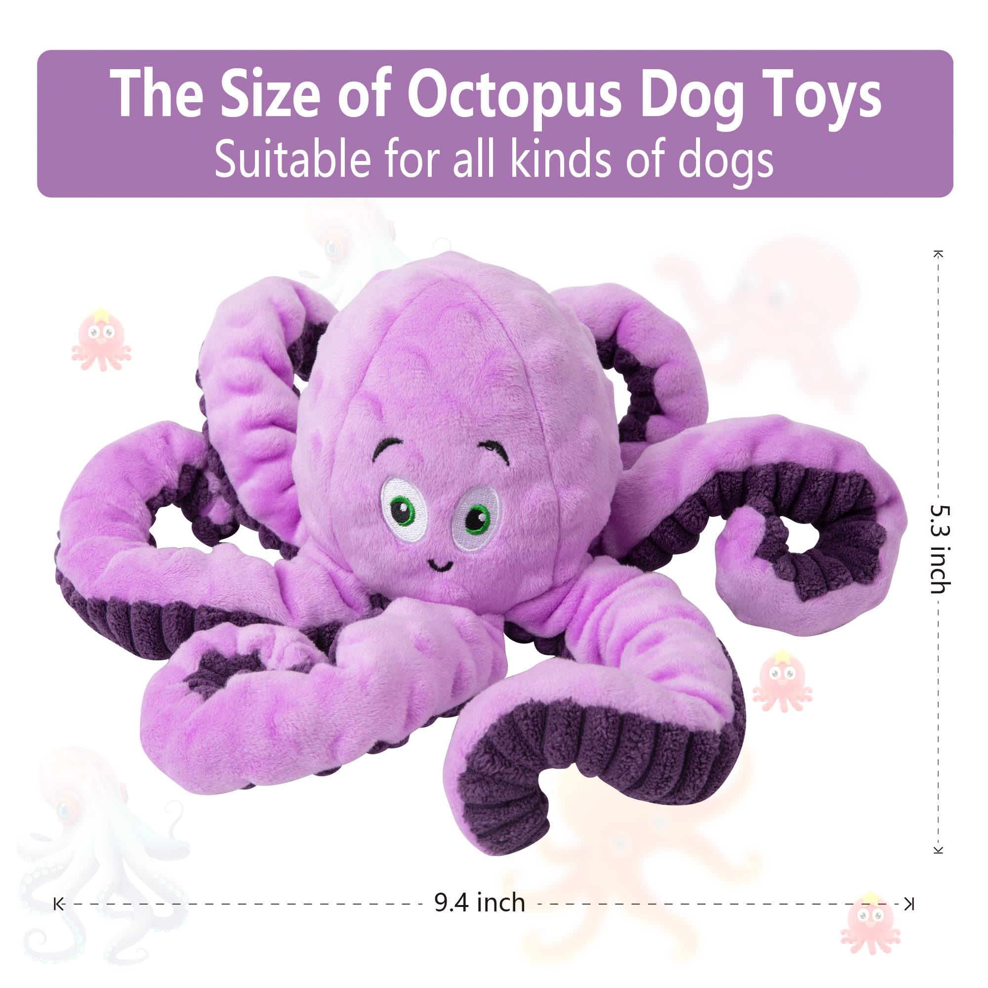 Bttfere soft plush material dog toy suitable for gentle fun.