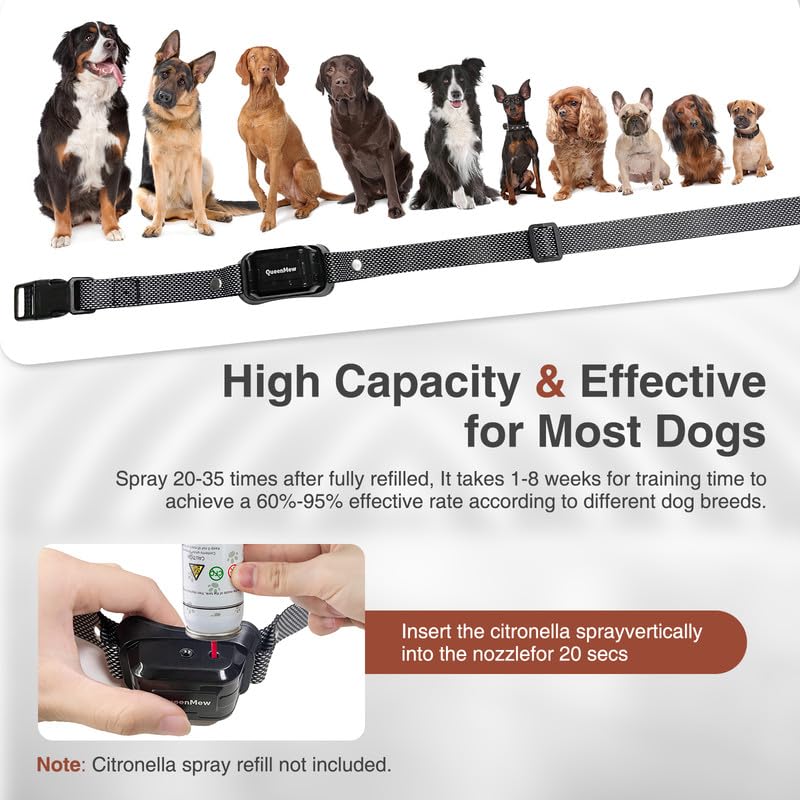 Bubbacare citronella bark collar side view highlights bark detection sensor for accurate activation.
