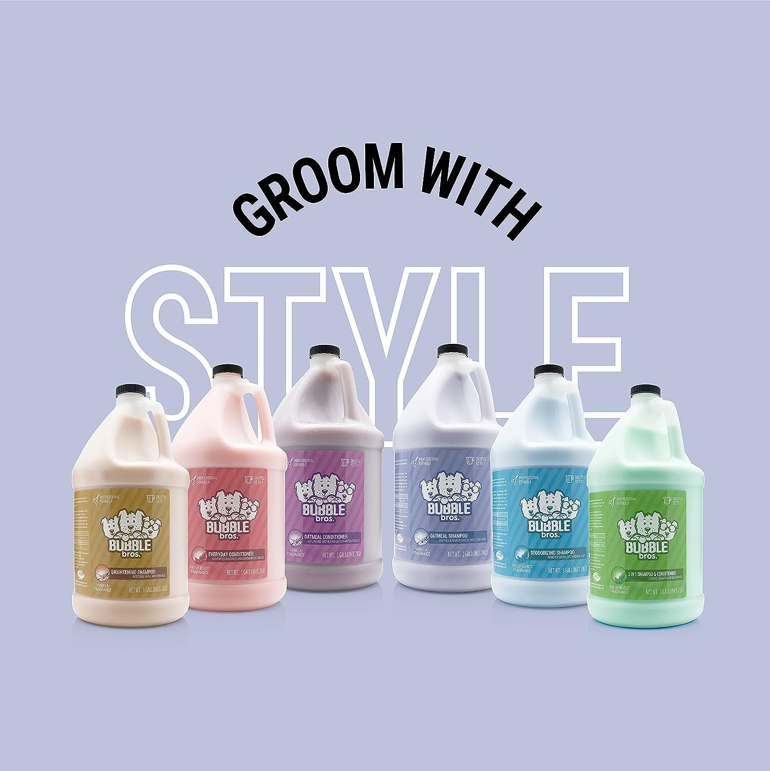 Bubble Bros dog grooming session demonstrates professional-grade cleansing and conditioning results.