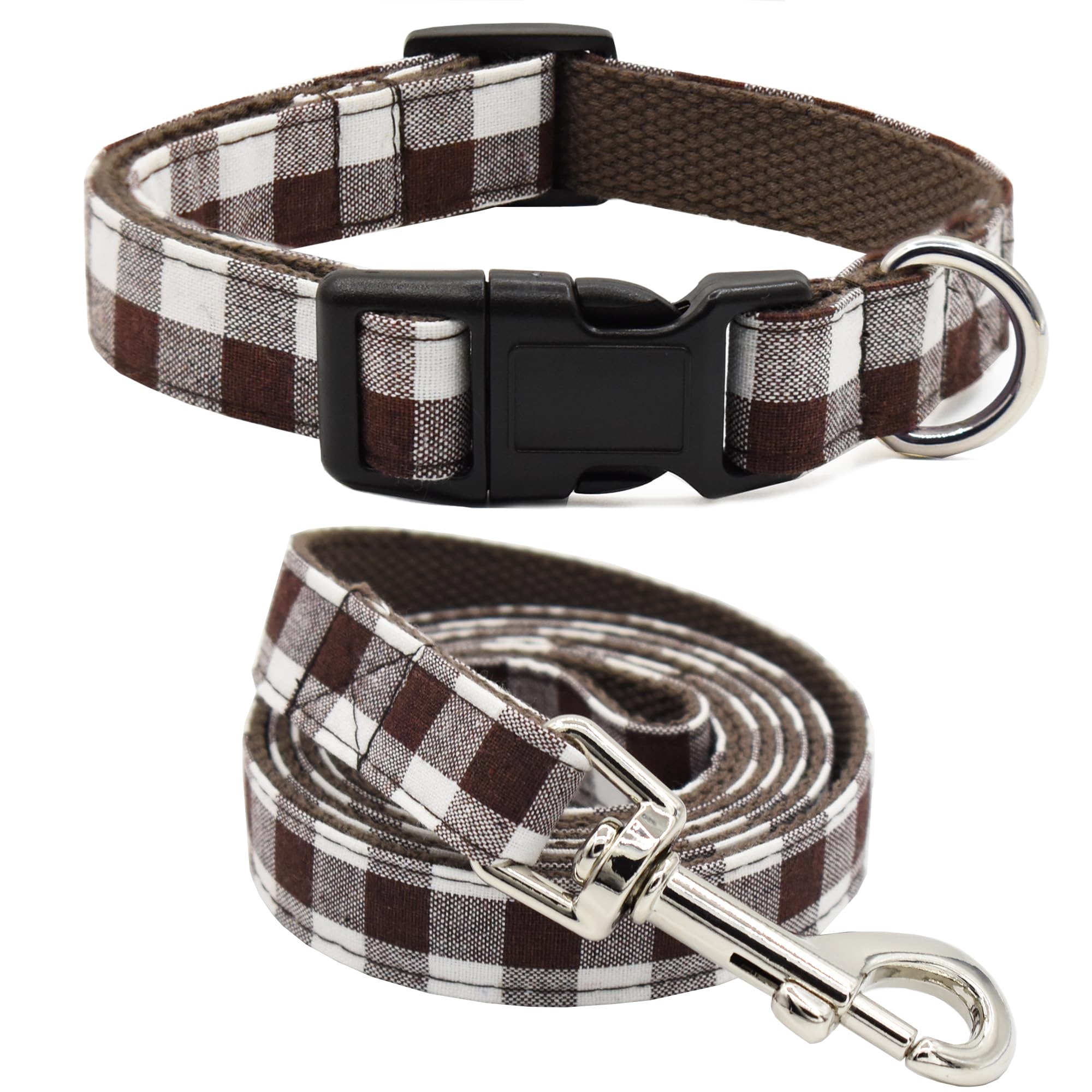 Bubblepup collar close-up showing soft fabric and durable D-ring for secure leash attachment.