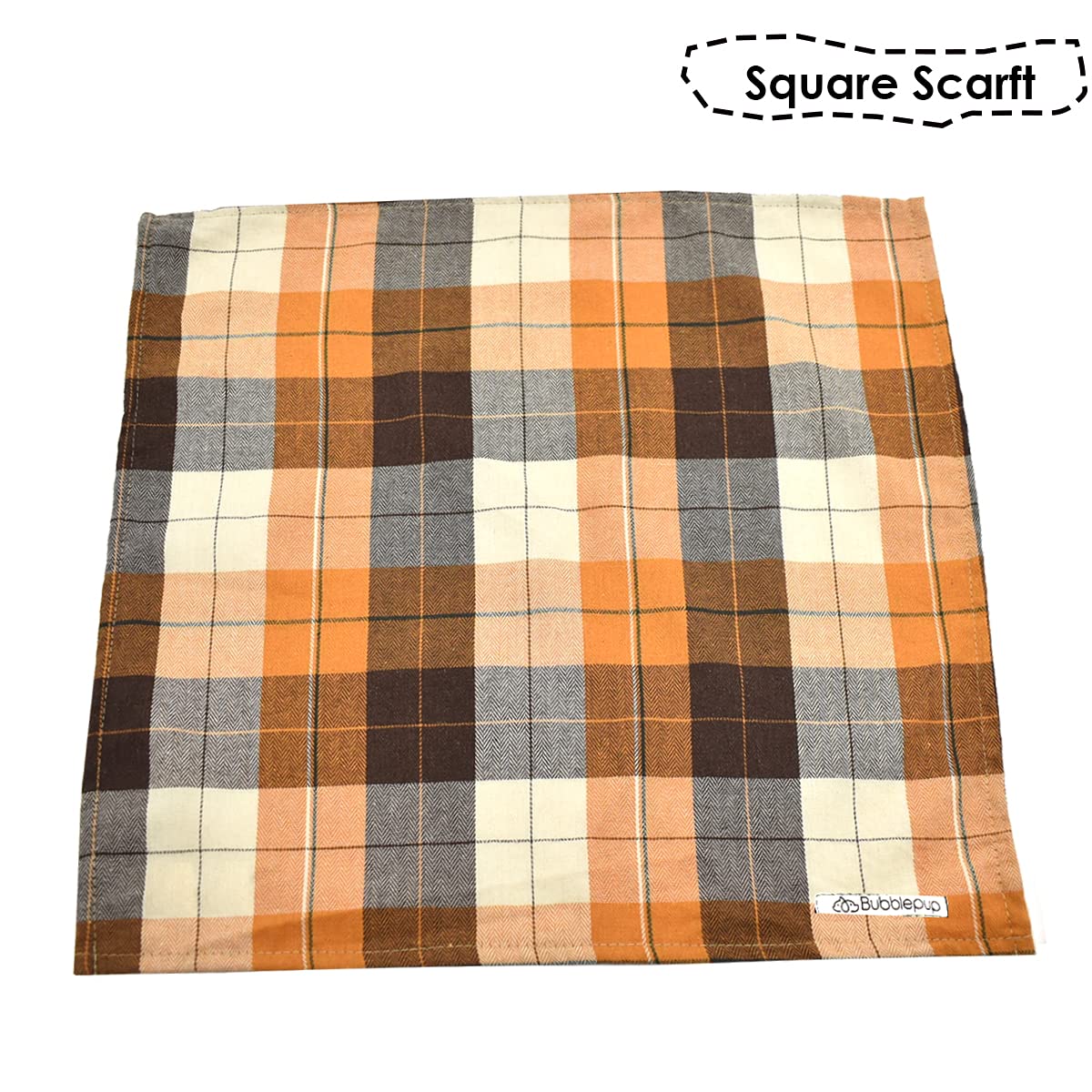 Bubblepup plaid dog bandana large size offers versatile wear on bigger dogs