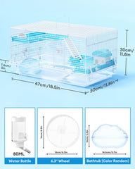BUCATSTATE hamster cage interior view showing multi-level play area