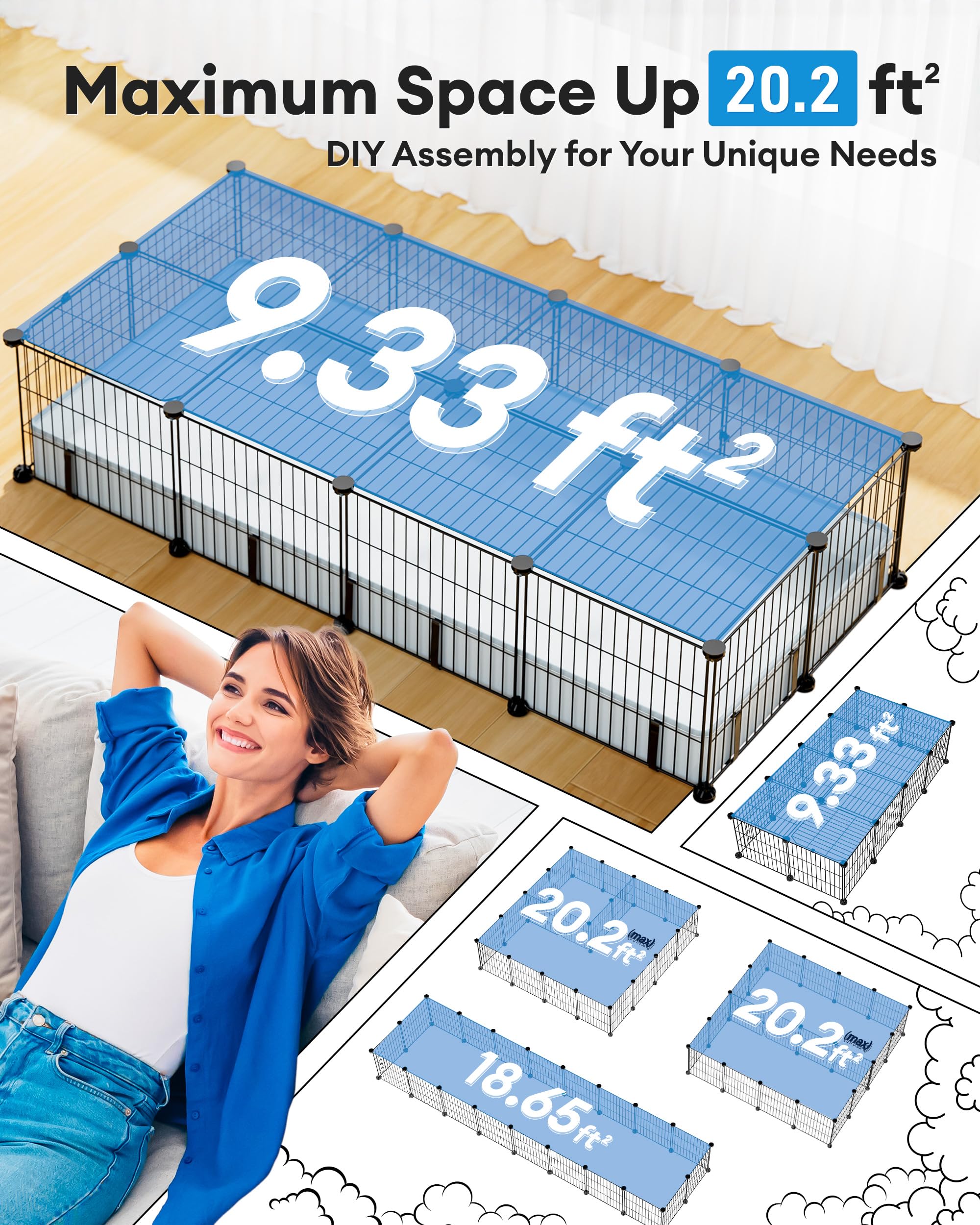 BUCATSTATE guinea pig cage setup guide demonstrates quick assembly