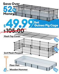 BUCATSTATE guinea pig cage sturdy wire panels provide stability