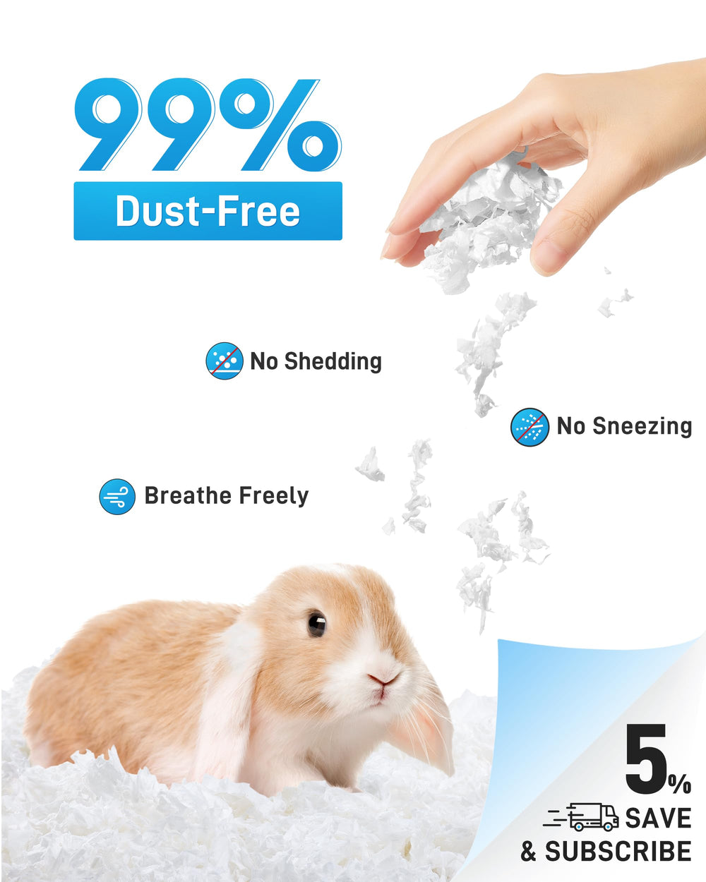 BUCATSTATE hamster bedding 70L provides ample coverage with efficient packaging.