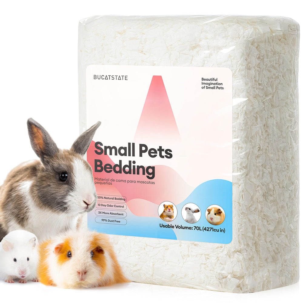 BUCATSTATE hamster bedding compact packaging saves space for storage.