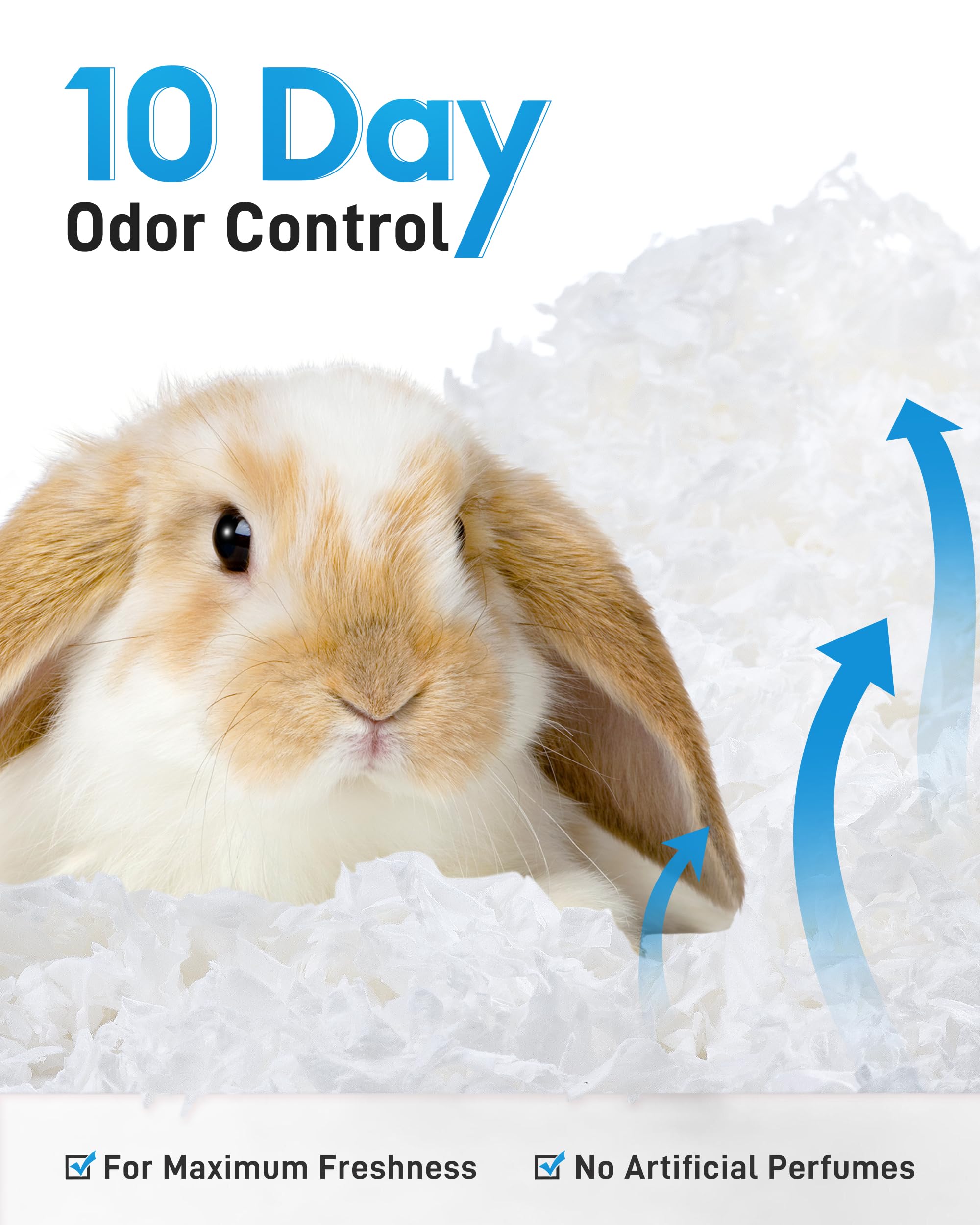 BUCATSTATE hamster bedding no odor additive keeps habitats smelling fresh naturally.