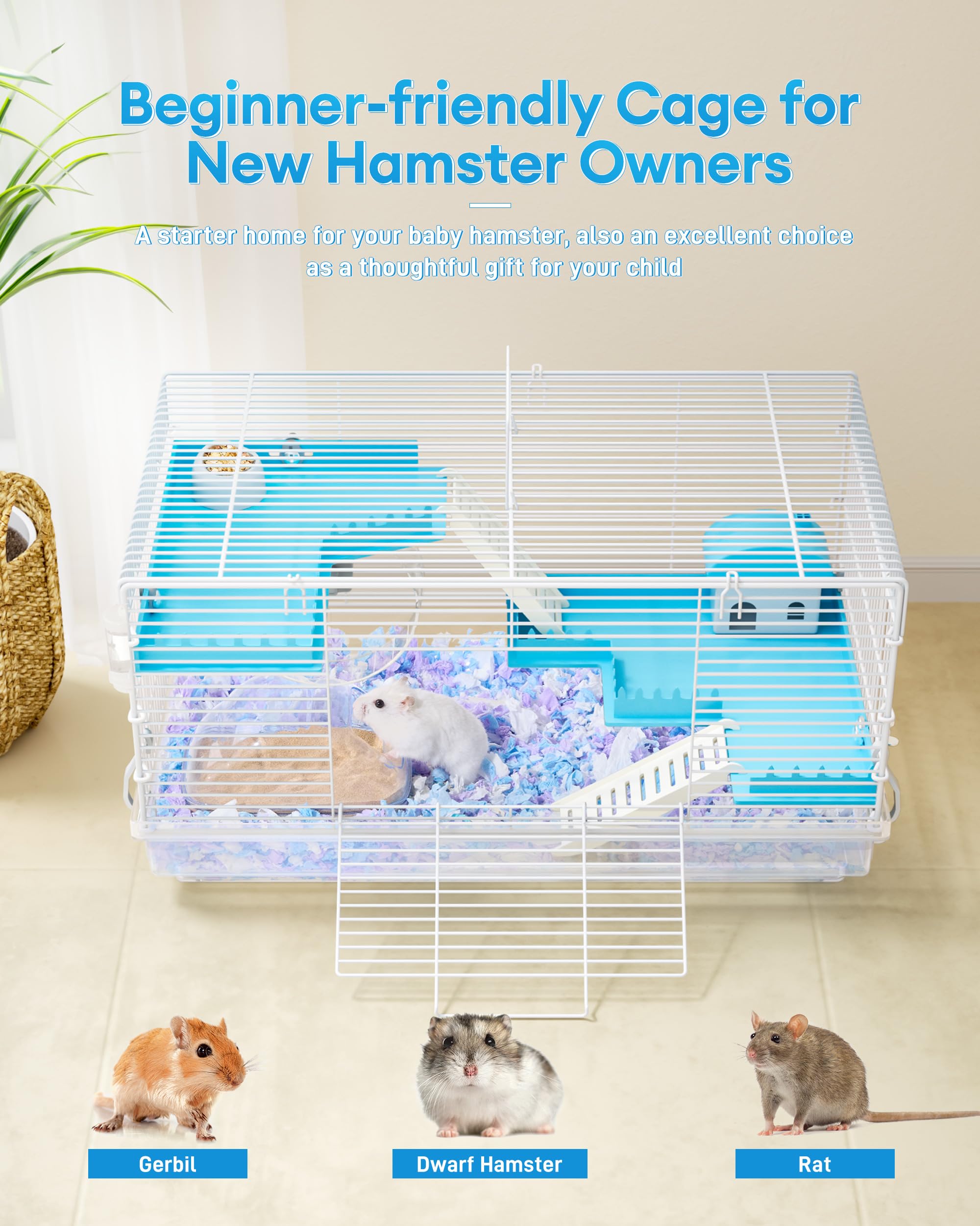 BUCATSTATE hamster cage 6.3 inch wheel ready for exercise