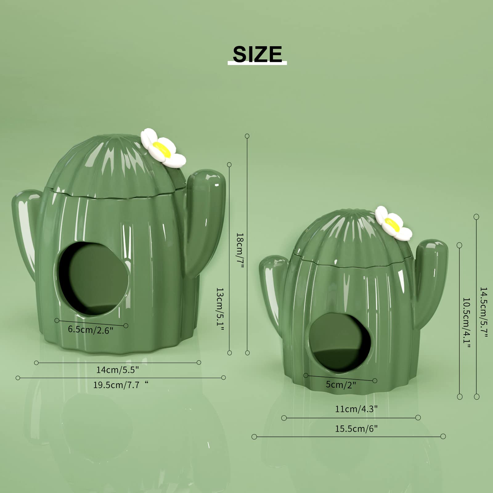 BUCATSTATE hideout size 14 by 18 cm confirms fit for hamsters and gerbils
