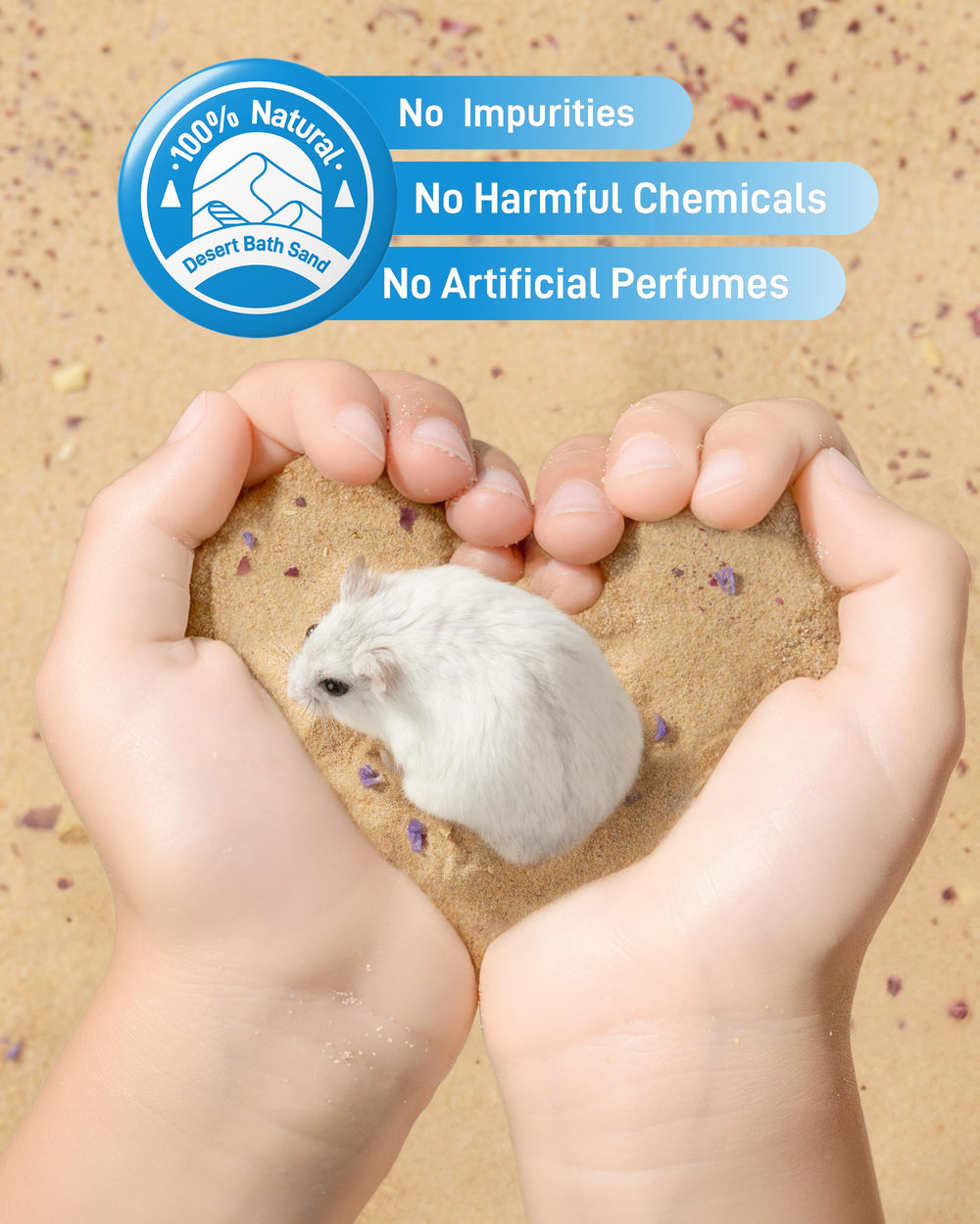 BUCATSTATE calcium-free hamster sand promotes easy maintenance