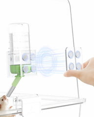 BUCATSTATE hamster water bottle holder with magnetic mount for secure cage setup