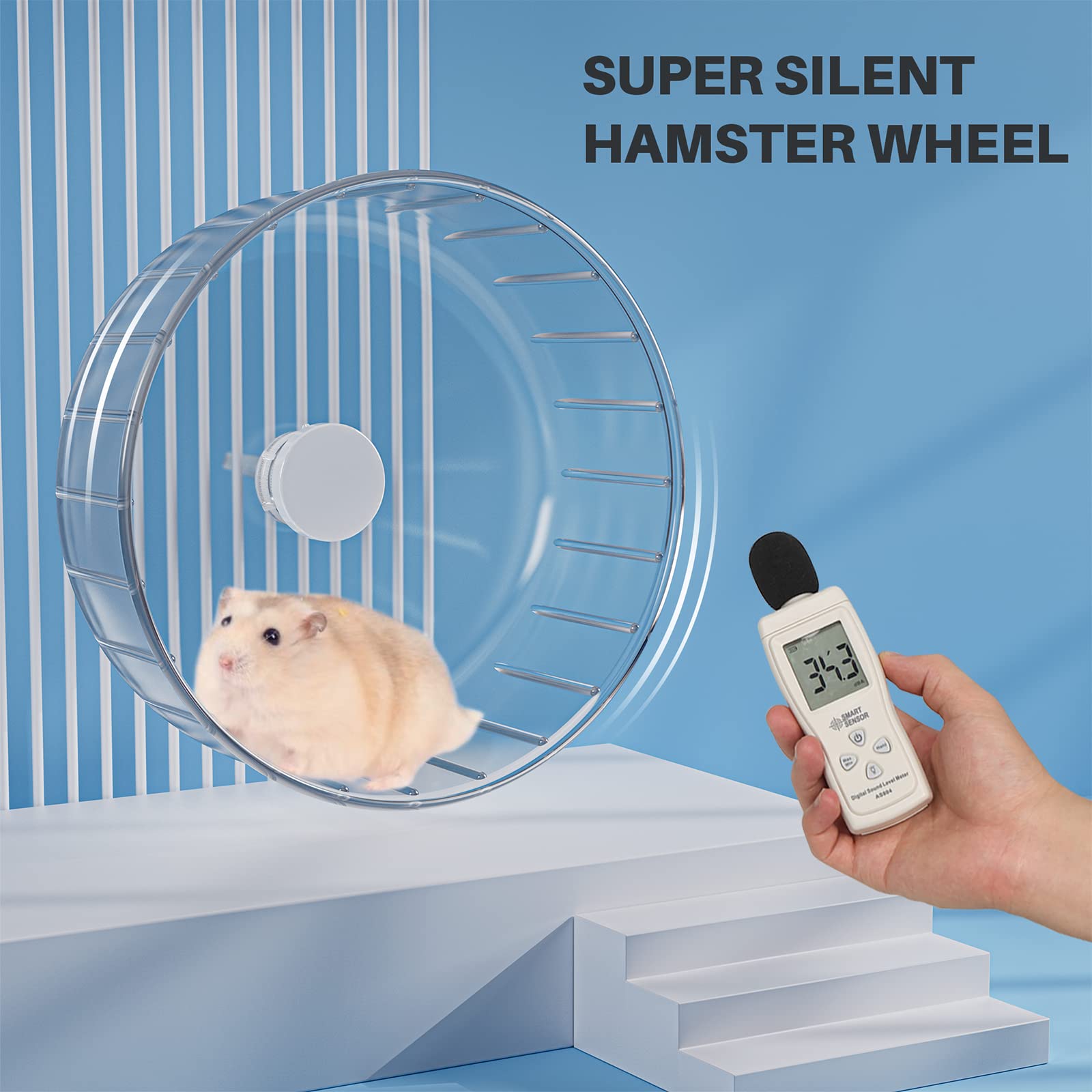 BUCATSTATE hamster wheel 5.5-inch diameter fits small pets.