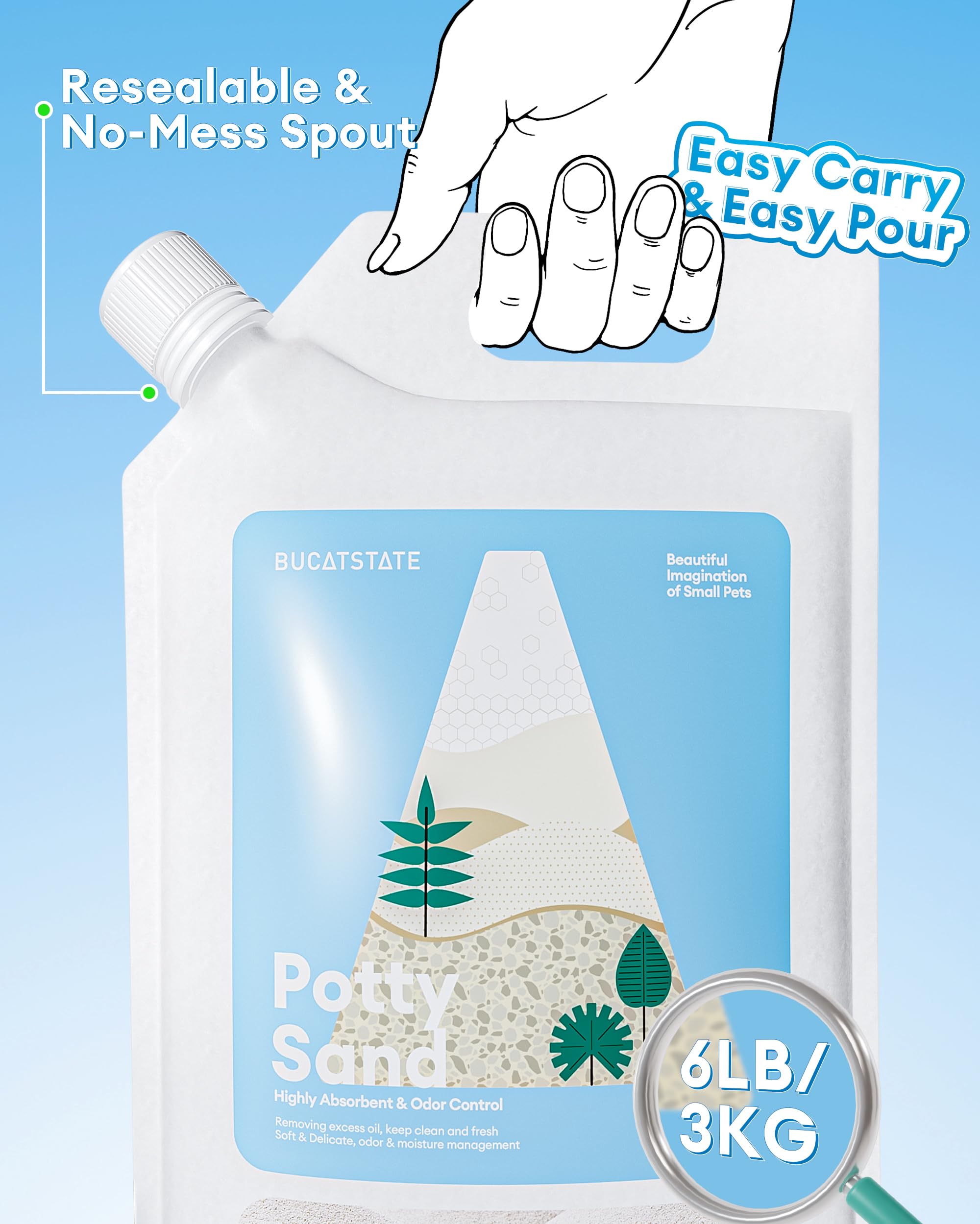 BUCATSTATE Zeolite Sand odor absorption close-up highlights porous texture.