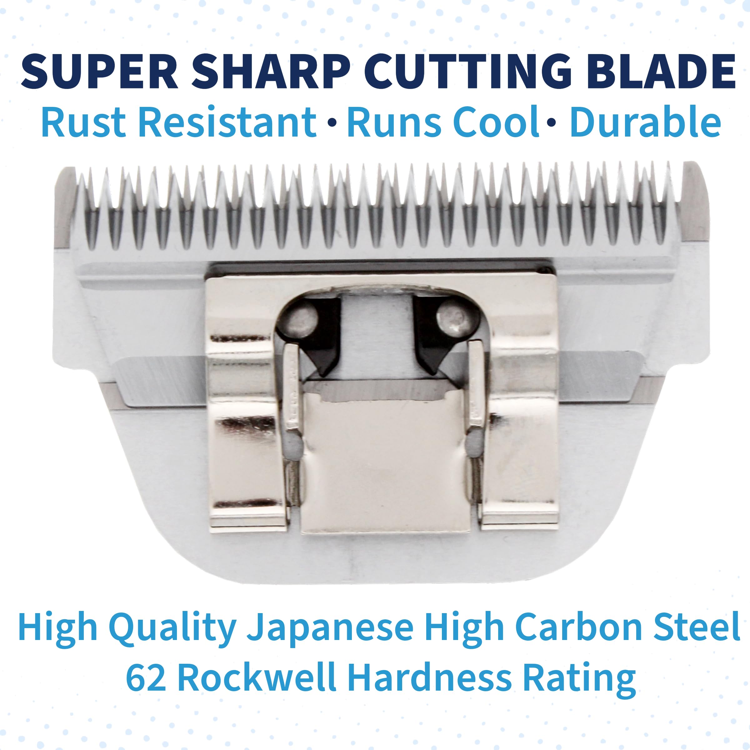 Bucchelli 5F blade quick-feed teeth detail for efficient trimming