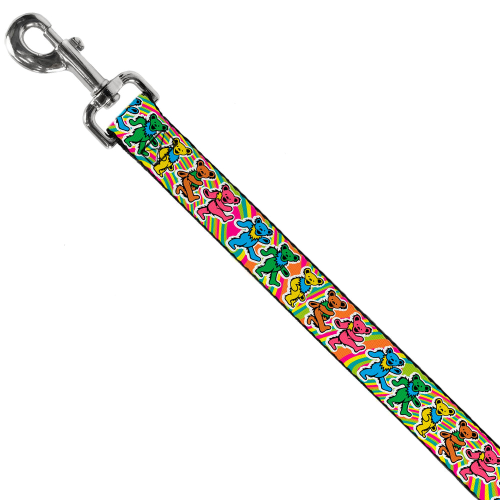 Buckled-Down grateful-dead-dancing-bears-swirl-leash highlights vibrant print for standout outings.