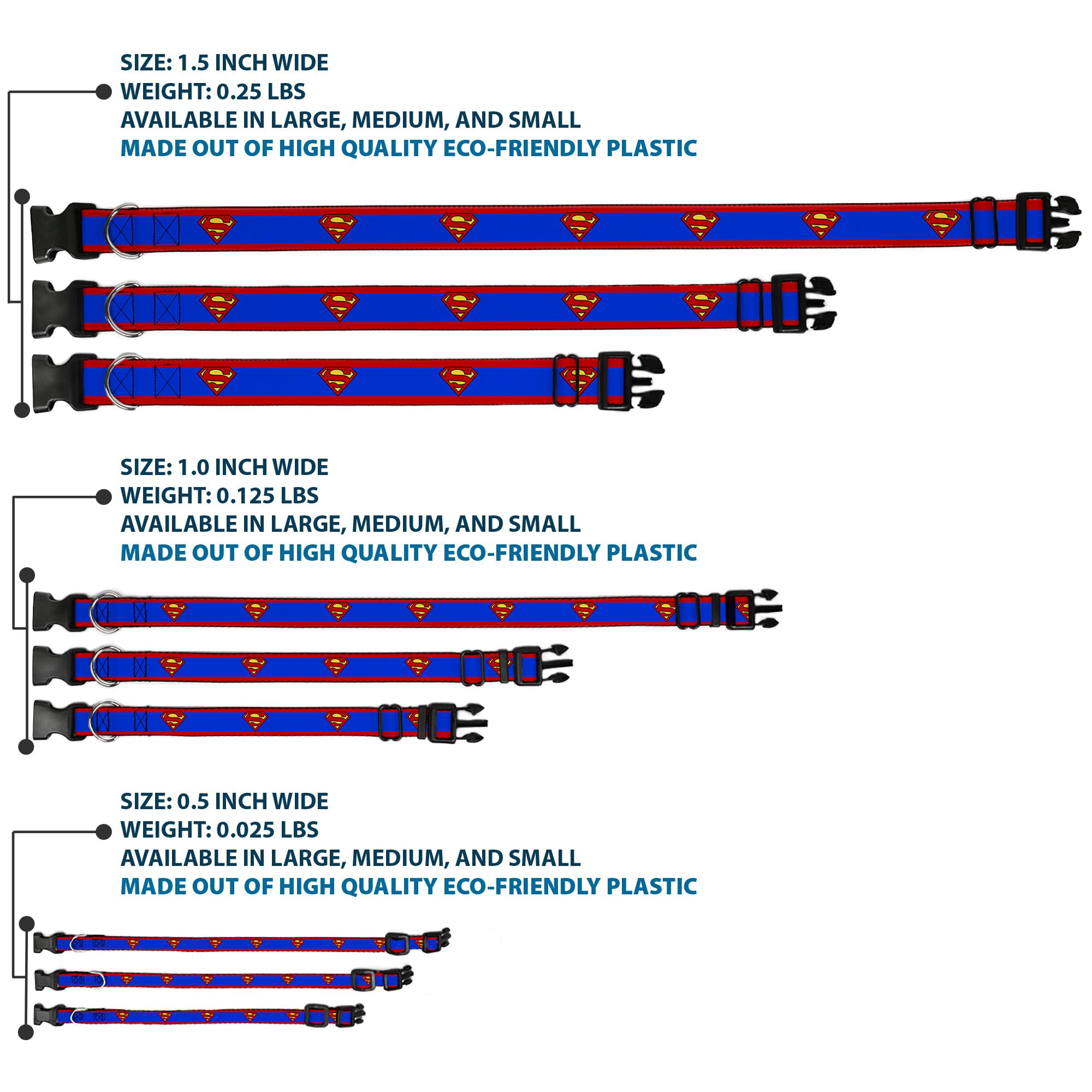 Buckle-Down dog collar D-ring detail enables sturdy leash attachment for daily adventures.