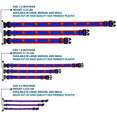 Buckle-Down dog collar D-ring detail enables sturdy leash attachment for daily adventures.
