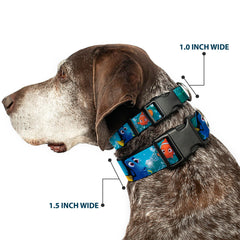 Nemo & Dory licensed design on Buckle-Down collar for playful style.