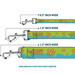 Buckled-Down Scooby-Doo leash 1.5-inch width and sturdy hardware.
