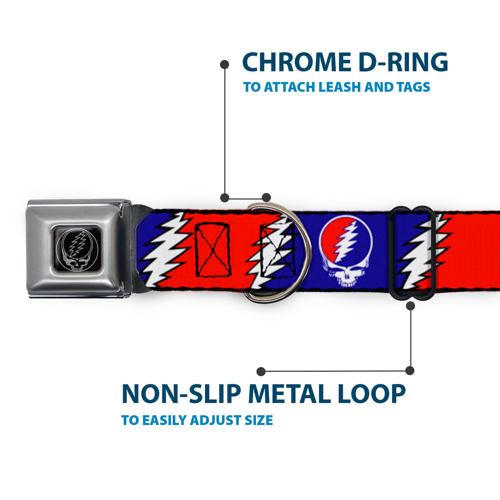 Buckledown SeatBelt Dog Collar side view shows sturdy 1.5-inch width for comfort.