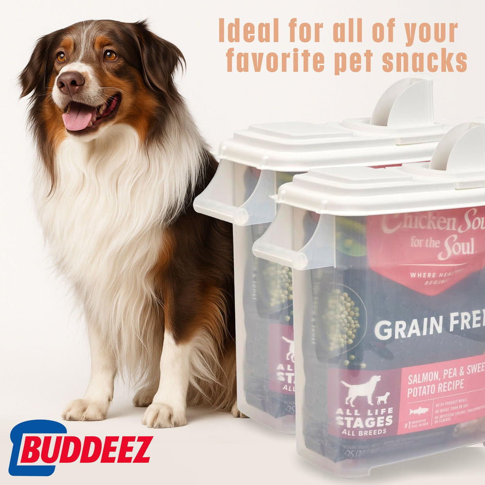 Buddeez 32-quart dispenser flip lid open for quick access during mornings