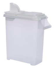 Buddeez 32-quart dispenser lid close-up highlighting airtight seal for kibble freshness
