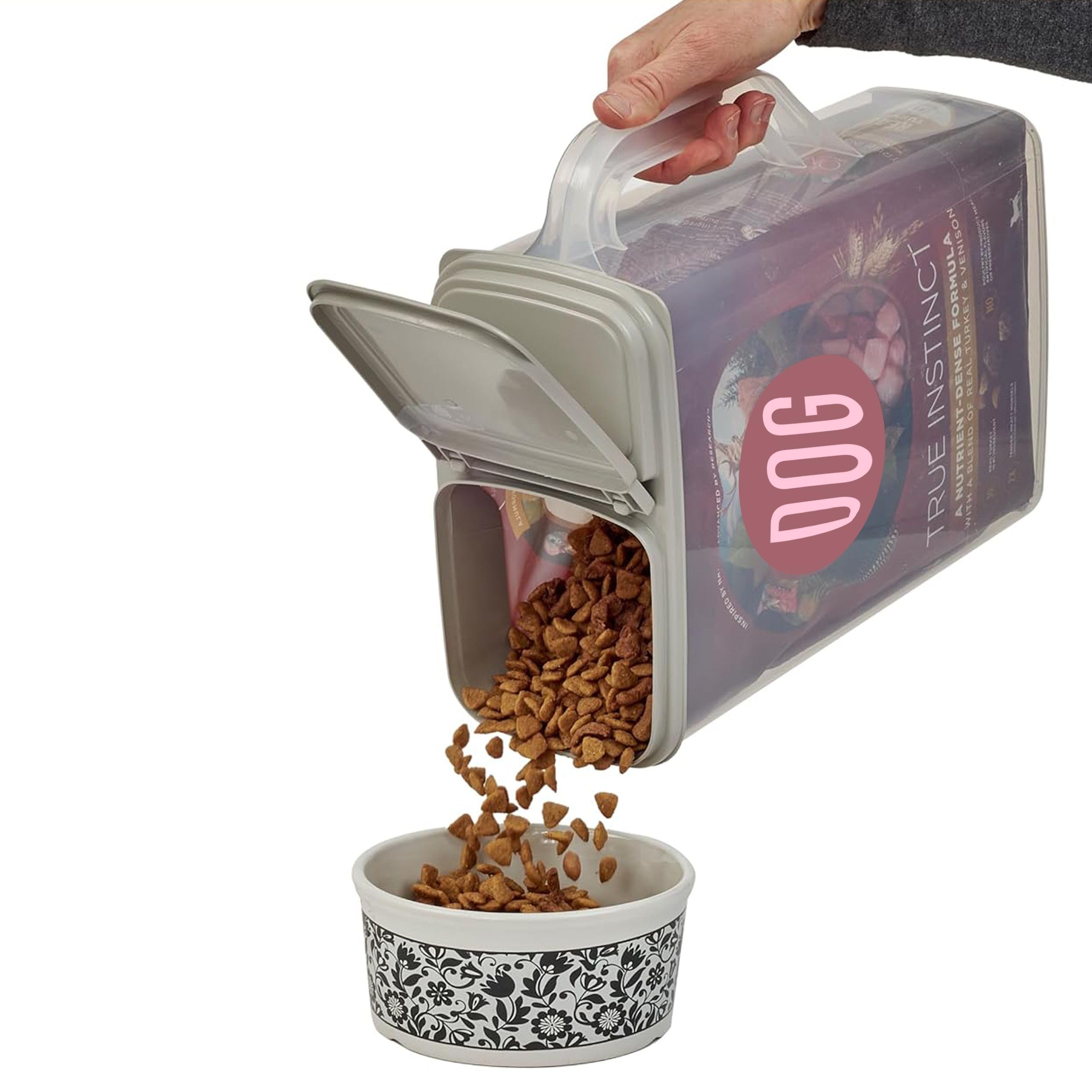 Buddeez multi-use setup shows storage flexibility for food, treats, or supplies.