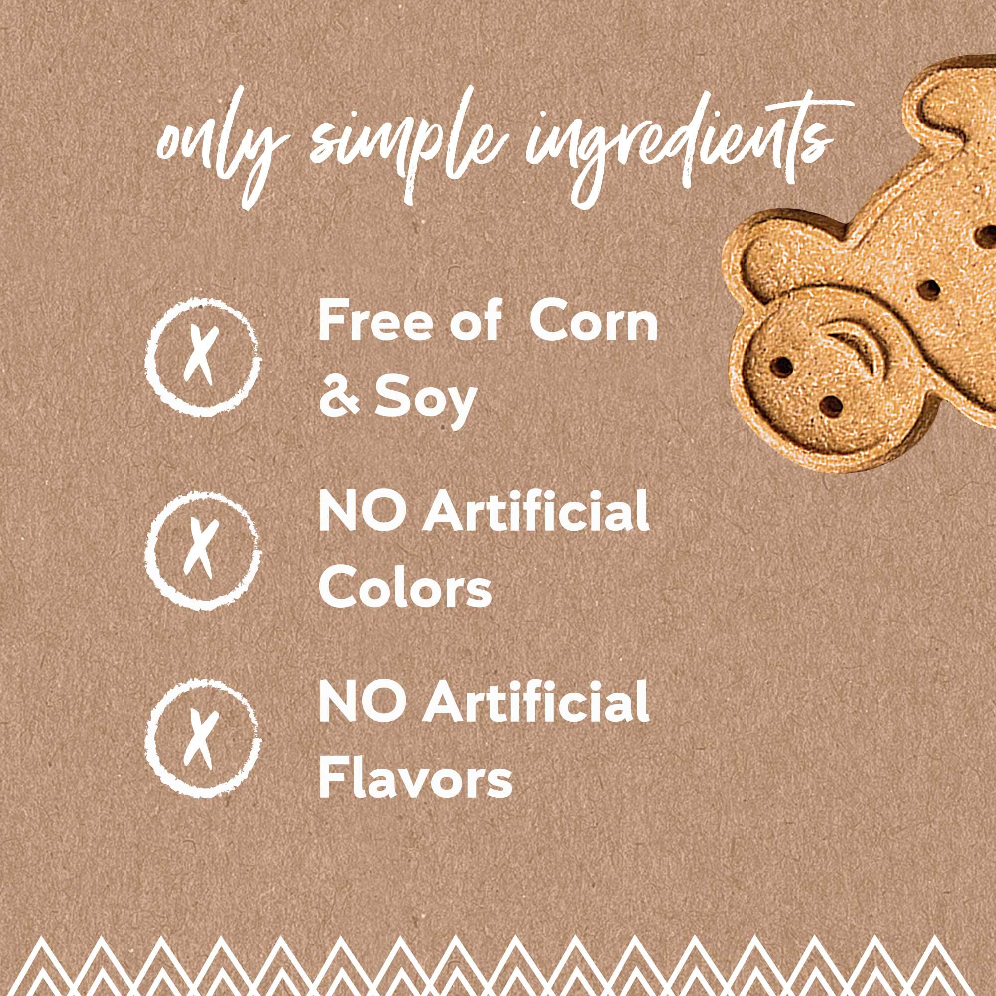 Buddy Biscuits USA-baked ingredients package shot confirms quality.