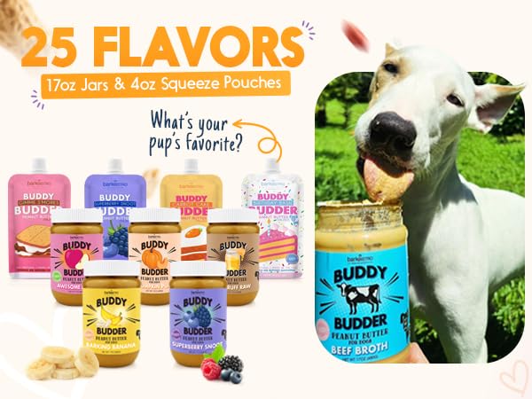 Buddy Budder brownie-batter in enrichment toy for interactive play