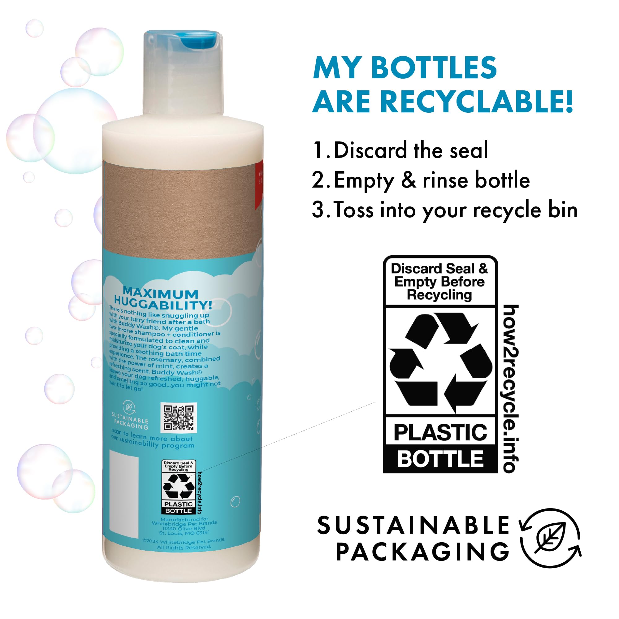 Buddy Wash bottle being poured for easy application
