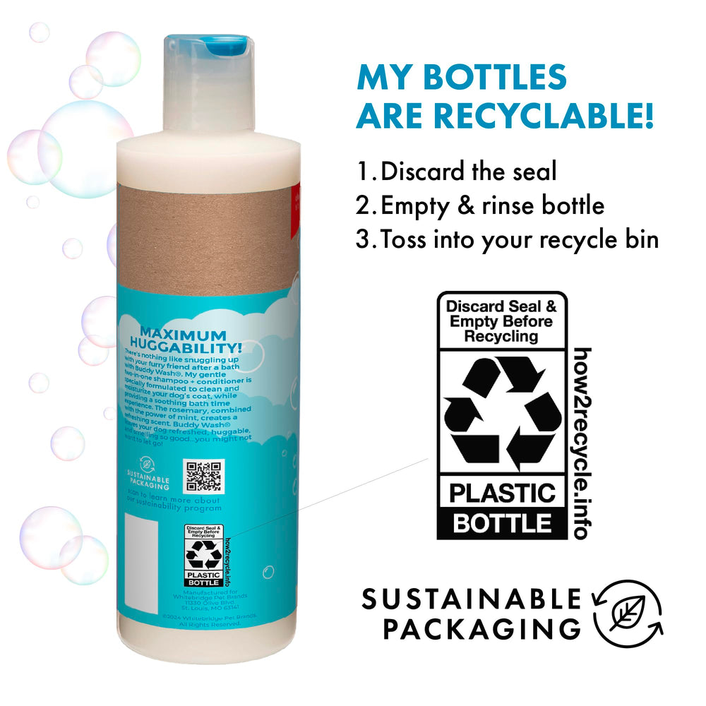 Buddy Wash bottle being poured for easy application