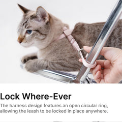 BuddyArmor cat harness anti-choking feature helps maintain control during walks