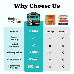 BuddyCheer Calming Chews treats closeup showing tasty chicken flavor.