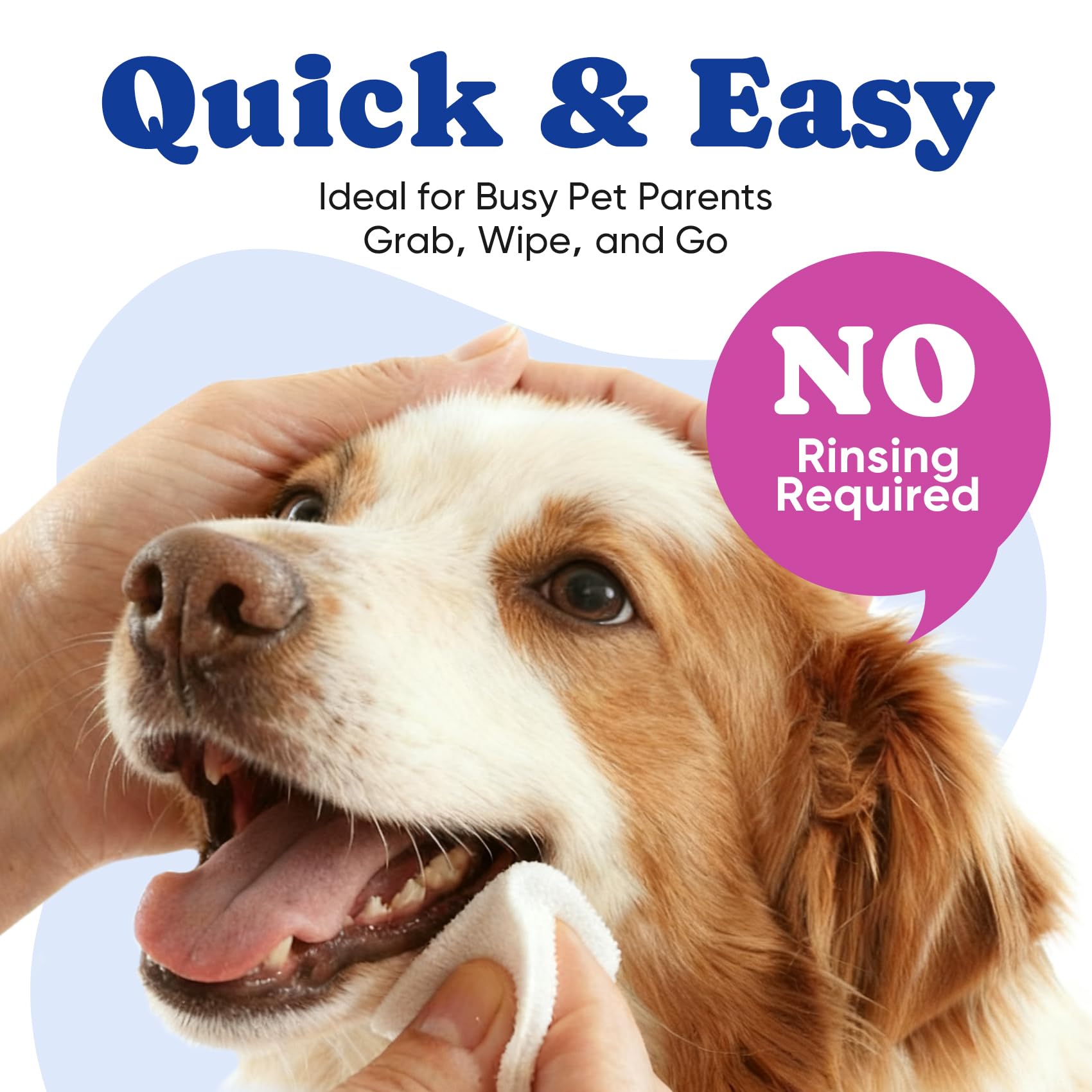 BuddyCheer Dog Eye Wipes aloe vera soothing closeup suggests redness reduction.