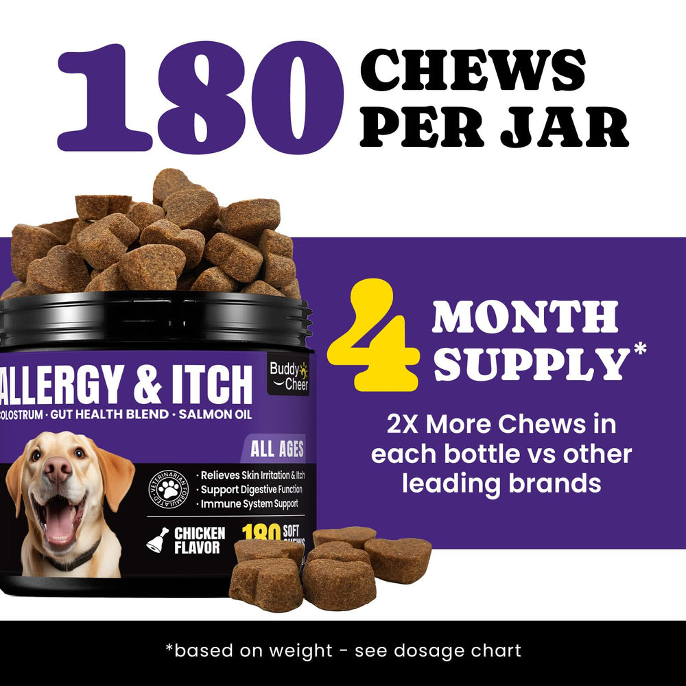 BuddyCheer dog fish-oil probiotic ingredients closeup signals coat and gut support
