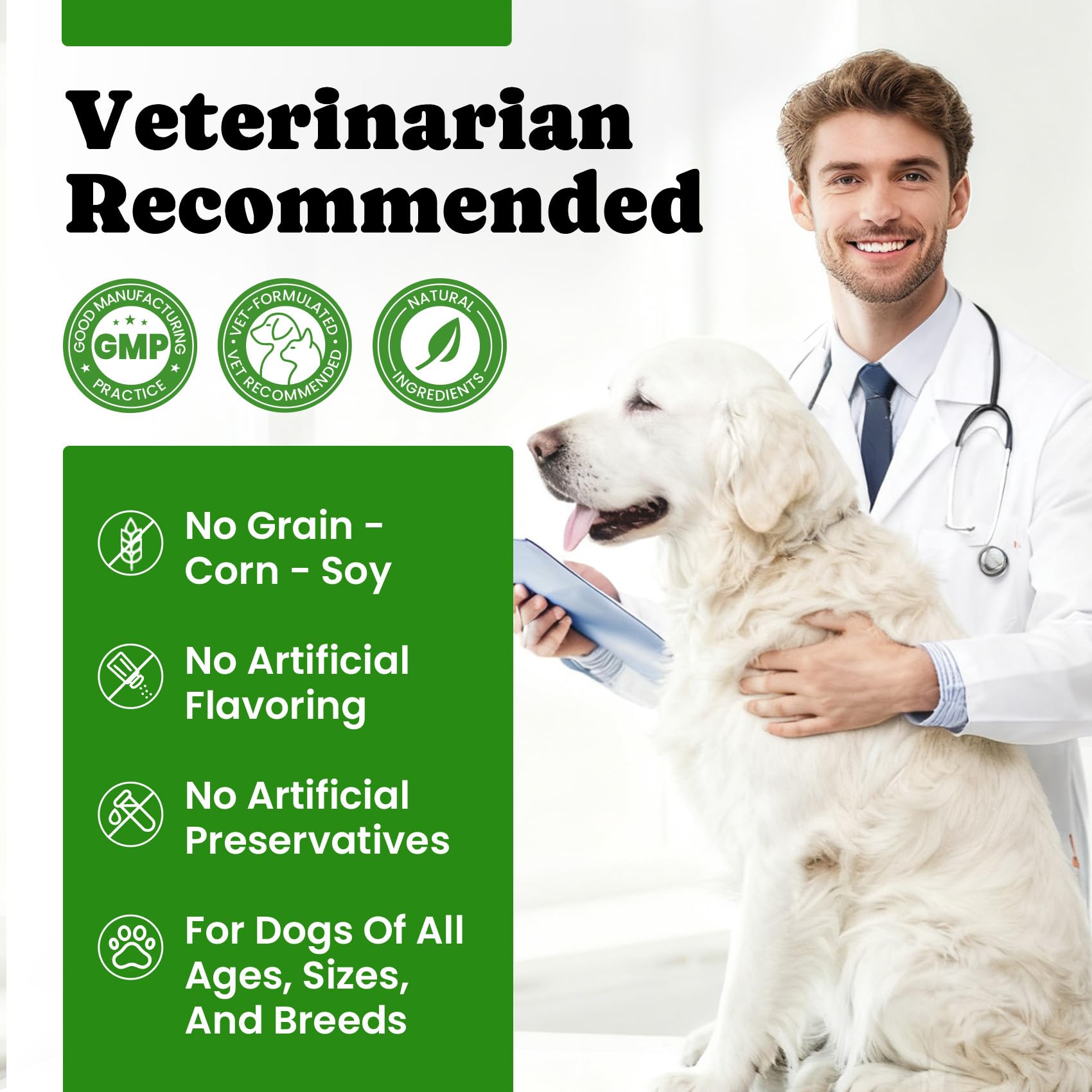 BuddyCheer dog probiotics serving scoop demonstrates easy dosing